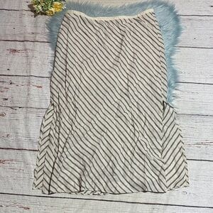 J. Crew Gwyneth Slip Skirt in Striped Linen Sz XL